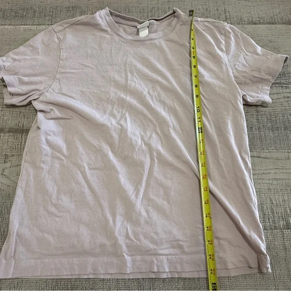 H&M Basics Light Grey Men’s Short Sleeve T-Shirt Size Medium - Picture 10 of 10